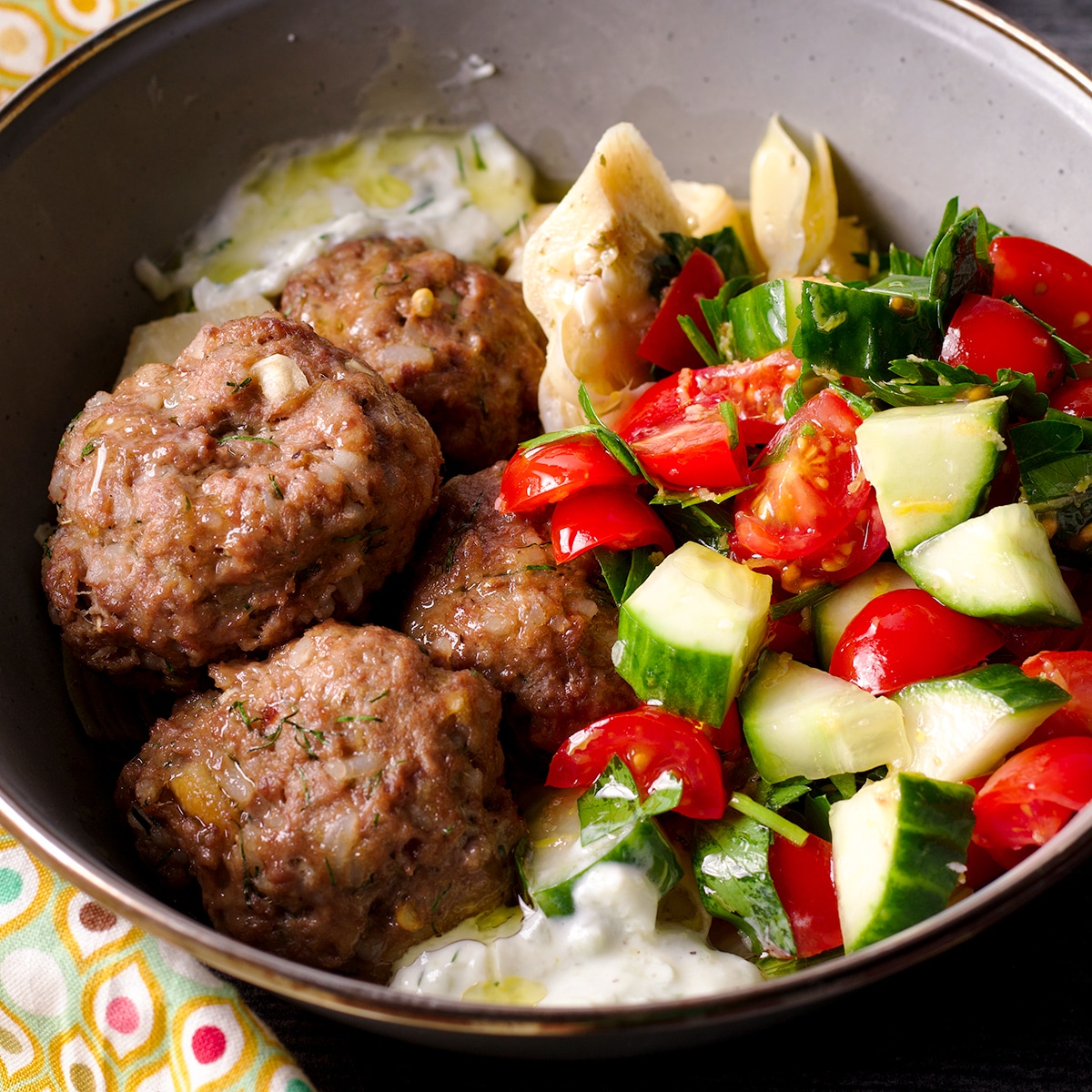 Make Quick Greek Meatball Gyro Bowls: Flavorful & Simple
